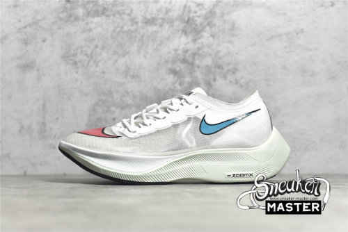 NIKE ZOOMX VAPORFLY NEXT% ELECTRIC WHITE/BLUE/ORANGE AO4568-168