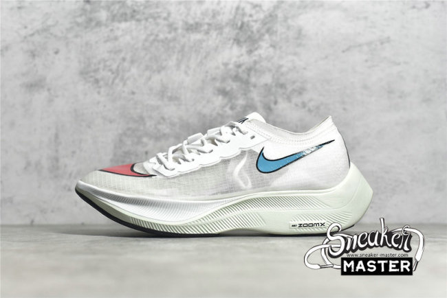 NIKE ZOOMX VAPORFLY NEXT% ELECTRIC WHITE/BLUE/ORANGE AO4568-168