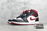 NIKE AIR JORDAN 1 MID WHITE/GYM RED/BLACK 554724-122