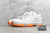 NIKE AIR JORDAN 11 RETRO LOW WHITE/WHITE/BRIGHT CITRUS AH7860-139