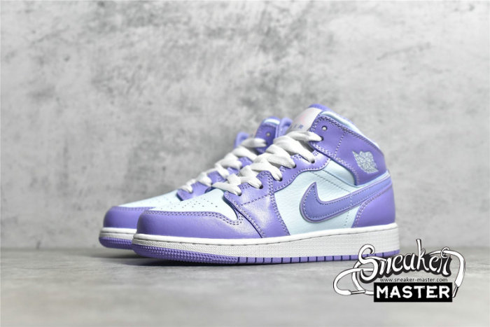 NIKE AIR JORDAN 1 MID GS PURPLE PULSE/ARCTIC PUNCH/GLACIER BLUE 554725-500