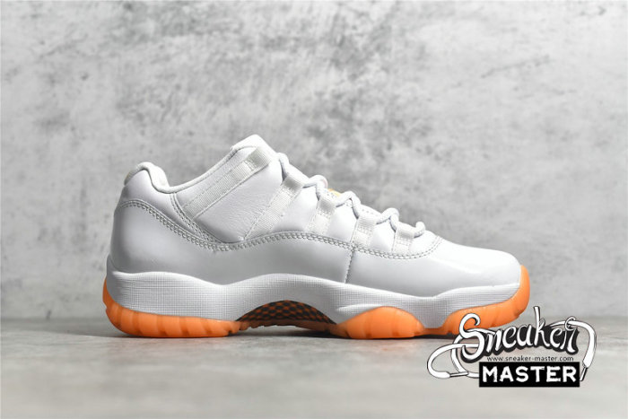 NIKE AIR JORDAN 11 RETRO LOW WHITE/WHITE/BRIGHT CITRUS AH7860-139