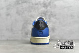 NIKE TRAVIS SCOTT X FRAGMENT X AIR JORDAN 1 LOW BLACK/WHITE/DARK BLUE CQ3227-105