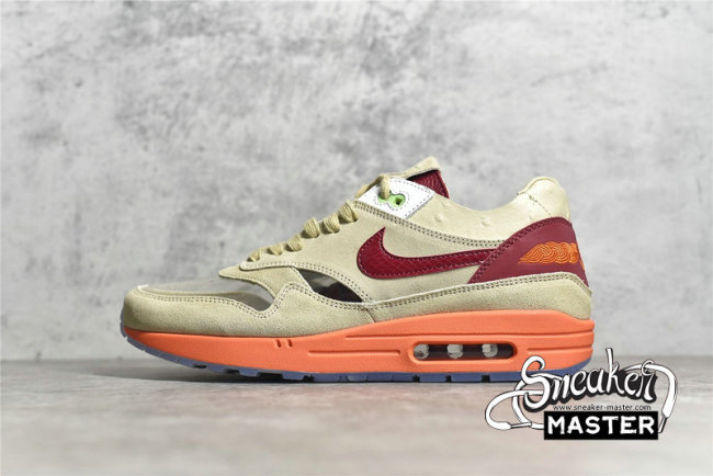 NIKE CLOT X AIR MAX 1 KISS OF DEATH 2021 NET/DEEP RED/ORANGE BLAZE DD1870-100
