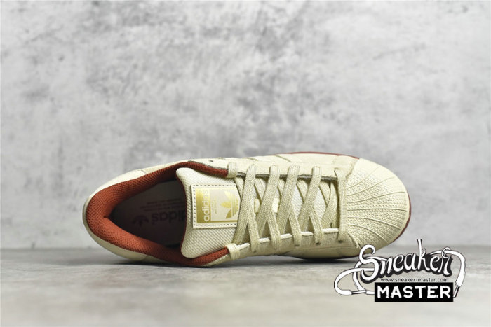 ADIDAS SUPERSTAR SHOES BEIGE/BROWN/GUM EG4962