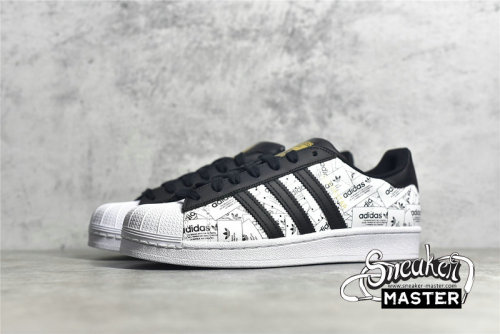 ADIDAS SUPERSTAR LABEL COLLAGE SHOES CLOUD WHITE/CORE BLACK/CORE BLACK FV2819