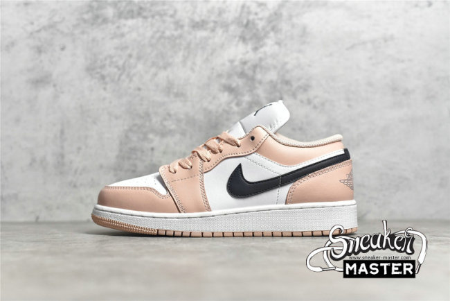 NIKE AIR JORDAN 1 LOW GS LIGHT ARCTIC PINK/WHITE/BLACK 553560-800