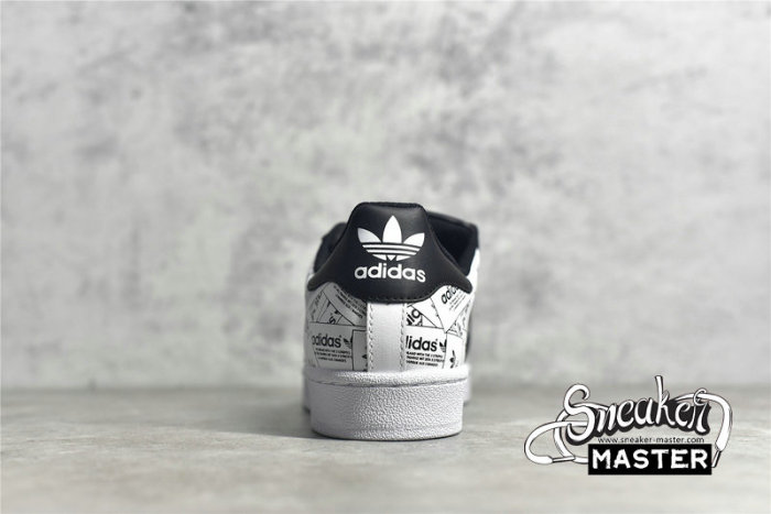 ADIDAS SUPERSTAR LABEL COLLAGE SHOES CLOUD WHITE/CORE BLACK/CORE BLACK FV2819