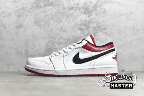 NIKE AIR JORDAN 1 LOW WHITE/UNIVERISTY RED/BLACK 553558-118