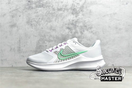 NIKE DOWNSHIFTER 11 WHITE/SIGNAL GREEN/PURPLE CW3413-101