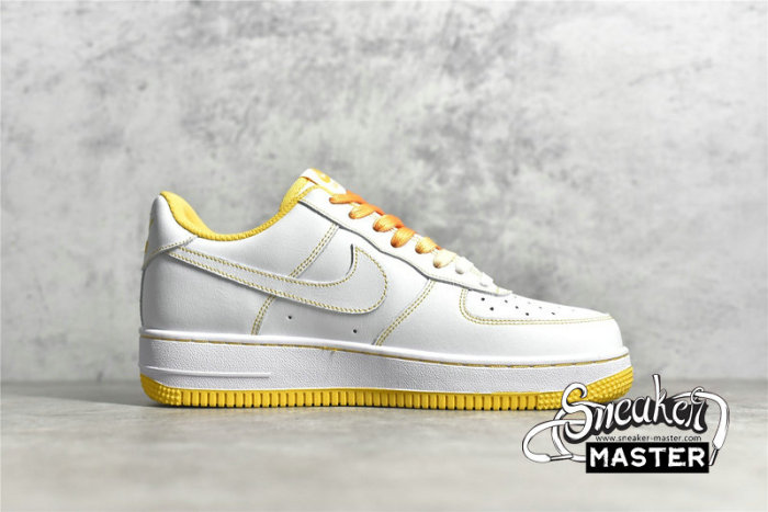 NIKE AIR FORCE 1 LOW 07 CONTRAST STITCH WHITE/WHITE/LASER ORANGE CV1724-102