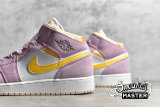 NIKE AIR JORDAN 1 MID SE GS LIGHT ARCTIC PINK/UNIVERSITY GOLD/WHITE DC9517-600