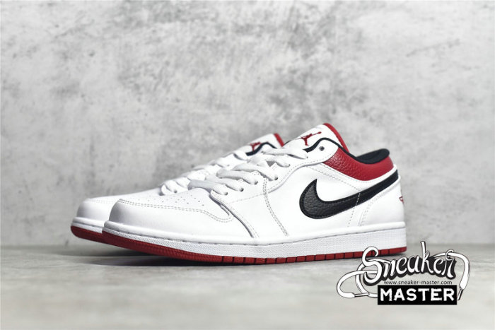 NIKE AIR JORDAN 1 LOW WHITE/UNIVERISTY RED/BLACK 553558-118