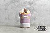 NIKE AIR JORDAN 1 MID SE GS LIGHT ARCTIC PINK/UNIVERSITY GOLD/WHITE DC9517-600