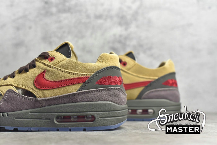 NIKE CLOT X AIR MAX 1 KISS OF DEATH CHA BROWN/DEEP RED/ORANGE BLAZE DD1870-200