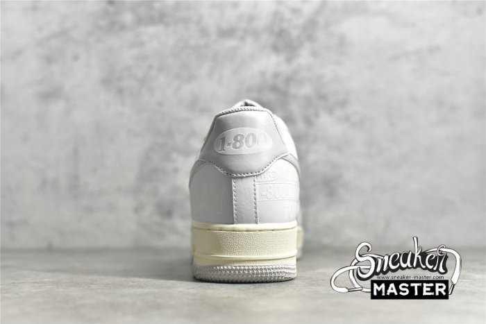 NIKE AIR FORCE 1 LOW 07 PREMIUM 1-800 TOLL FREE WHITE/VAST GREY/SAIL/BLACK CJ1631-100