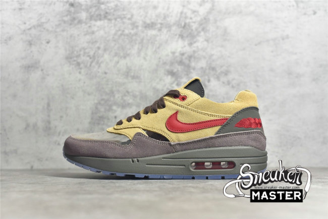 NIKE CLOT X AIR MAX 1 KISS OF DEATH CHA BROWN/DEEP RED/ORANGE BLAZE DD1870-200