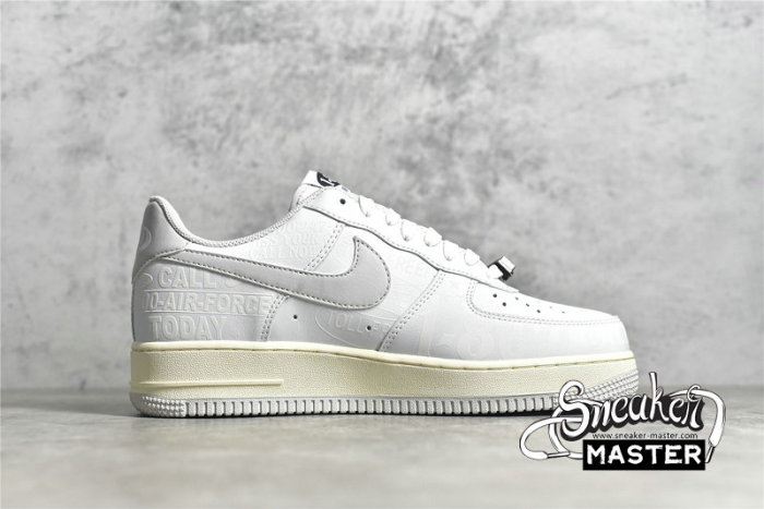NIKE AIR FORCE 1 LOW 07 PREMIUM 1-800 TOLL FREE WHITE/VAST GREY/SAIL/BLACK CJ1631-100