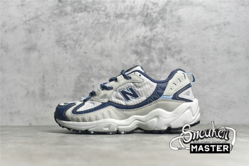 NEW BALANCE 703 RETRO RUNNING SHOES LIGHT GREY/NAVY BLUE/WHITE WL703CLB