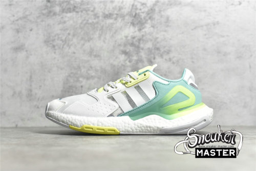 ADIDAS DAY JOGGER SHOES CLOUD WHITE/GREEN-YELLOW GW4913