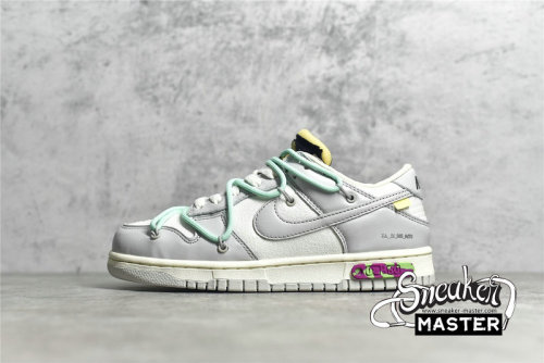 NIKE OFF-WHITE X SB DUNK LOW 04 OF 50 LIGHT GREY/WHITE/BLUE DM1602-114