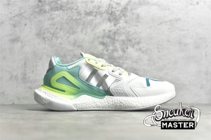 ADIDAS DAY JOGGER SHOES CLOUD WHITE/GREEN-YELLOW GW4913