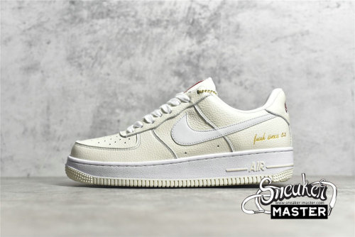 NIKE AIR FORCE 1 LOW 07 PREMIUM POPCORN COCONUT MILK/WHITE/UNIVERSITY RED CW2919-100