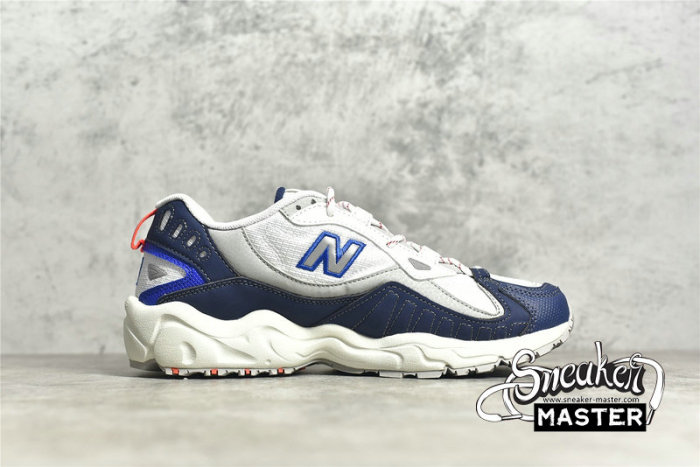 NEW BALANCE 703 RUNNING SHOES WHITE/NAVY BLUE/GREY ML703BE