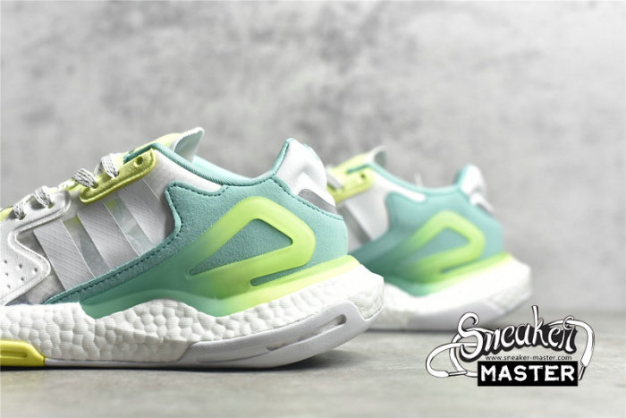 ADIDAS DAY JOGGER SHOES CLOUD WHITE/GREEN-YELLOW GW4913