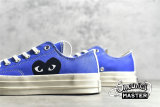CONVERSE X COMME DES GARÇONS PLAY CHUCK TAYLOR ALL-STAR 70S LOW BLUE QUARTZ/EGRET/BLACK 171848C