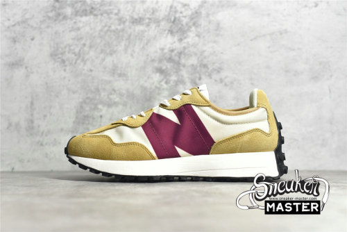 NEW BALANCE 327 RUNNING SHOES YELLOW MOONBEAM/GHOST PEPPER/WHITE MS327FA