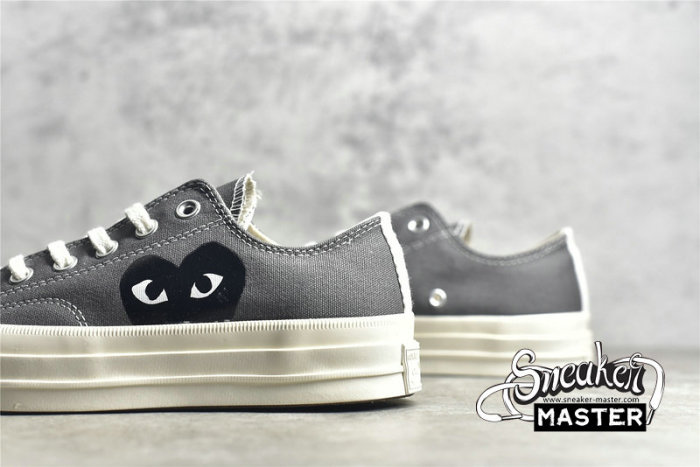 CONVERSE X COMME DES GARÇONS PLAY CHUCK TAYLOR ALL-STAR 70S LOW STEEL GRAY/EGRET/BLACK 171849C