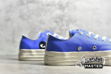 CONVERSE X COMME DES GARÇONS PLAY CHUCK TAYLOR ALL-STAR 70S LOW BLUE QUARTZ/EGRET/BLACK 171848C