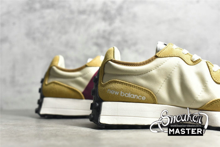 NEW BALANCE 327 RUNNING SHOES YELLOW MOONBEAM/GHOST PEPPER/WHITE MS327FA