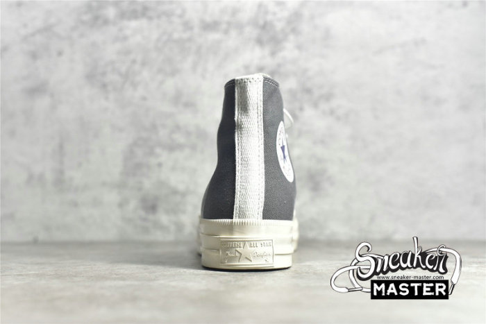 CONVERSE X COMME DES GARÇONS PLAY CHUCK TAYLOR ALL-STAR 70S HIGH STEEL GRAY/EGRET/BLACK 171847C