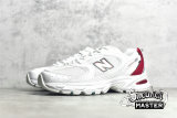 NEW BALANCE 530 RUNNING SHOES WHITE/WHITE/RED-GREEN MR530SK