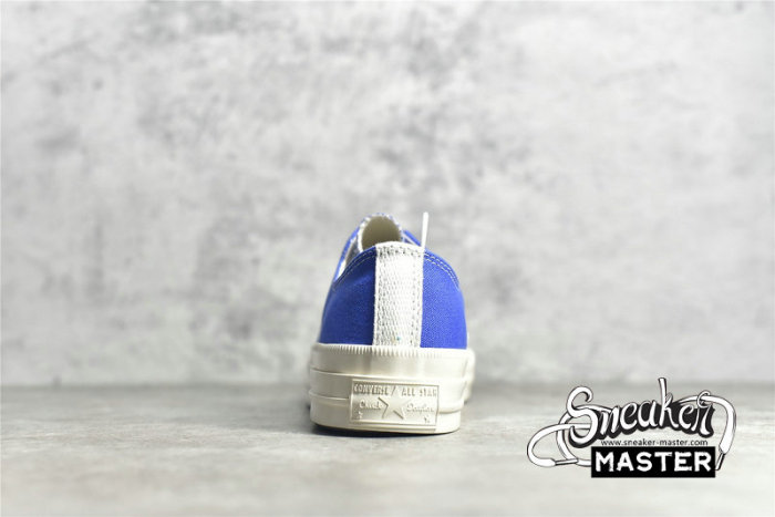 CONVERSE X COMME DES GARÇONS PLAY CHUCK TAYLOR ALL-STAR 70S LOW BLUE QUARTZ/EGRET/BLACK 171848C
