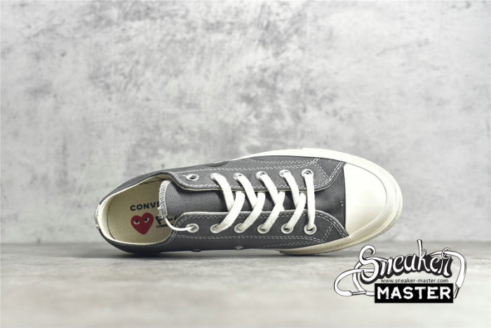 CONVERSE X COMME DES GARÇONS PLAY CHUCK TAYLOR ALL-STAR 70S LOW STEEL GRAY/EGRET/BLACK 171849C