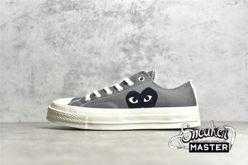 CONVERSE X COMME DES GARÇONS PLAY CHUCK TAYLOR ALL-STAR 70S LOW STEEL GRAY/EGRET/BLACK 171849C