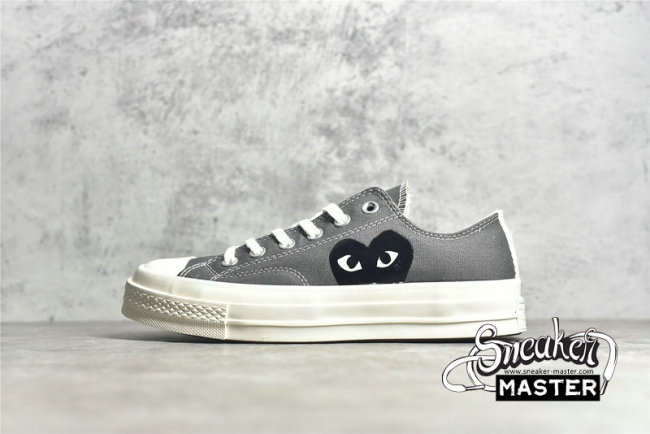 CONVERSE X COMME DES GARÇONS PLAY CHUCK TAYLOR ALL-STAR 70S LOW STEEL GRAY/EGRET/BLACK 171849C