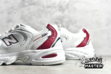 NEW BALANCE 530 RUNNING SHOES WHITE/WHITE/RED-GREEN MR530SK