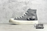 CONVERSE X COMME DES GARÇONS PLAY CHUCK TAYLOR ALL-STAR 70S HIGH STEEL GRAY/EGRET/BLACK 171847C