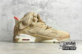 NIKE TRAVIS SCOTT X AIR JORDAN 6 RETRO BRITISH KHAKI/SAIL/BRIGHT CRIMSON DH0690-200