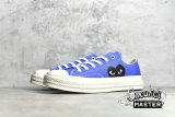 CONVERSE X COMME DES GARÇONS PLAY CHUCK TAYLOR ALL-STAR 70S LOW BLUE QUARTZ/EGRET/BLACK 171848C