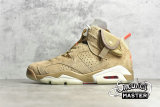 NIKE TRAVIS SCOTT X AIR JORDAN 6 RETRO BRITISH KHAKI/SAIL/BRIGHT CRIMSON DH0690-200