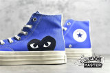 CONVERSE X COMME DES GARÇONS PLAY CHUCK TAYLOR ALL-STAR 70S HIGH BLUE QUARTZ/EGRET/BLACK 171846C