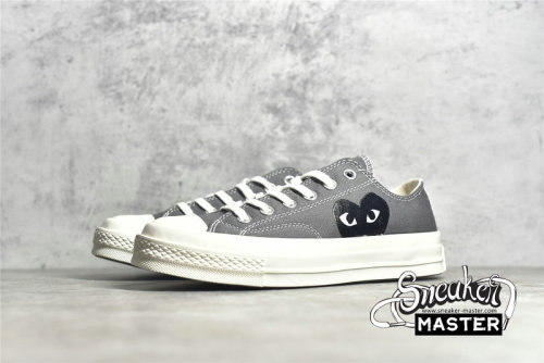 CONVERSE X COMME DES GARÇONS PLAY CHUCK TAYLOR ALL-STAR 70S LOW STEEL GRAY/EGRET/BLACK 171849C