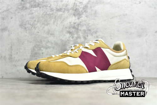 NEW BALANCE 327 RUNNING SHOES YELLOW MOONBEAM/GHOST PEPPER/WHITE MS327FA