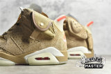 NIKE TRAVIS SCOTT X AIR JORDAN 6 RETRO BRITISH KHAKI/SAIL/BRIGHT CRIMSON DH0690-200