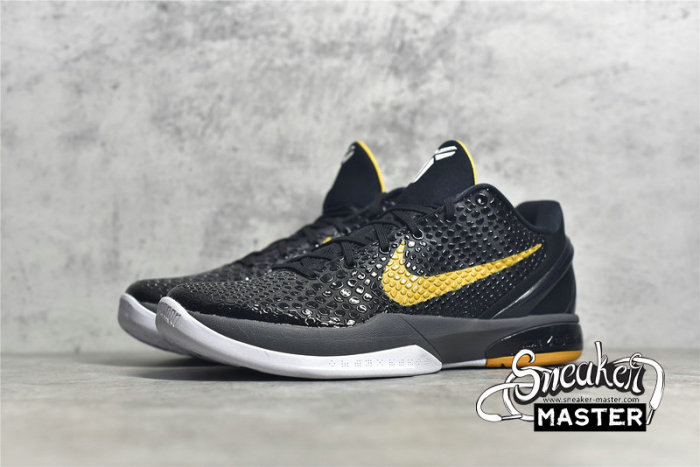 NIKE ZOOM KOBE VI PROTRO 6 BLACK DEL SOL BLACK/GINGER YELLOW-WHITE 436311-002
